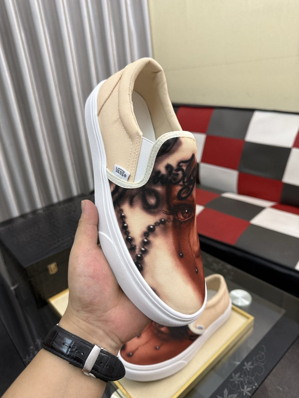 Vans Graphic Slip-On Sneakers — side