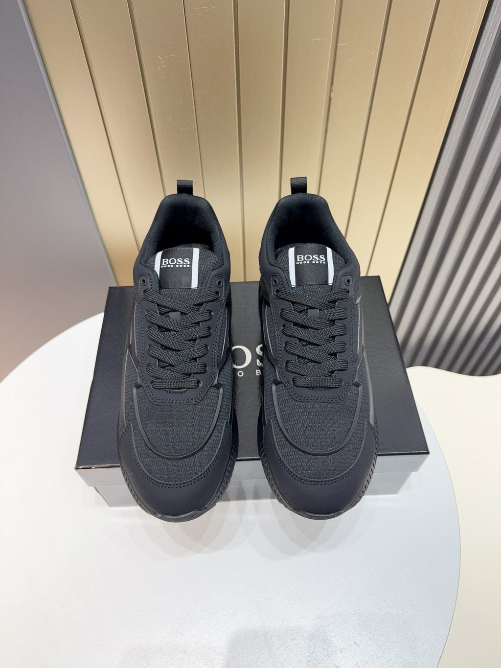 BOSS Black Low-Top Sneakers — front