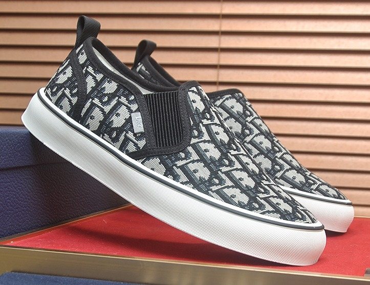 Dior Patterned Slip-On Sneakers — hero