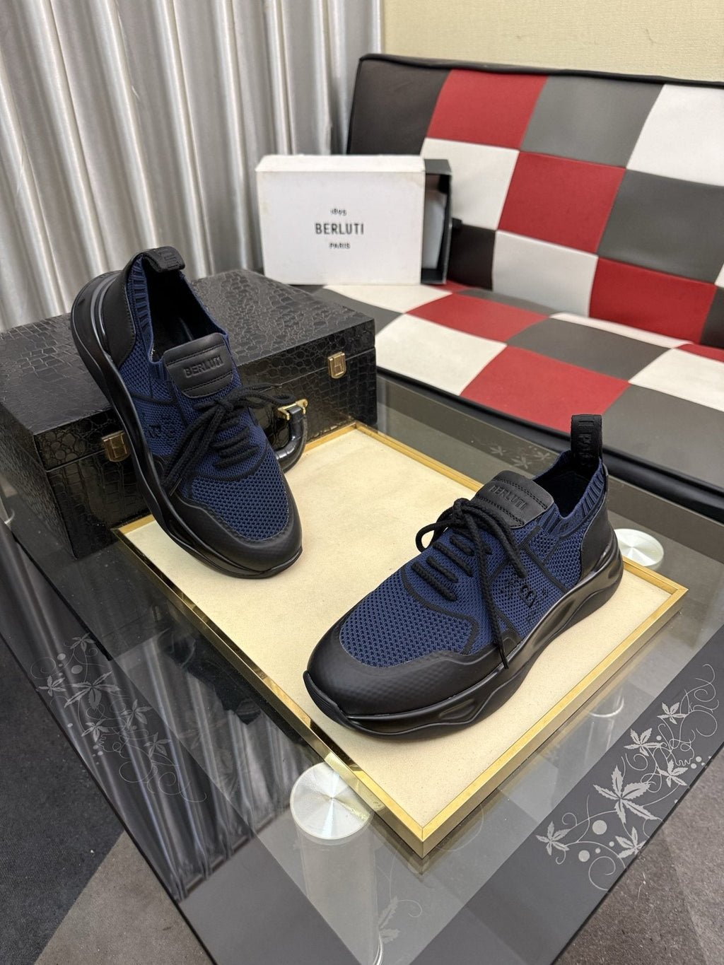 微商相册测试鞋子-Berluti Men's Mesh Low-Top Sneakers — side