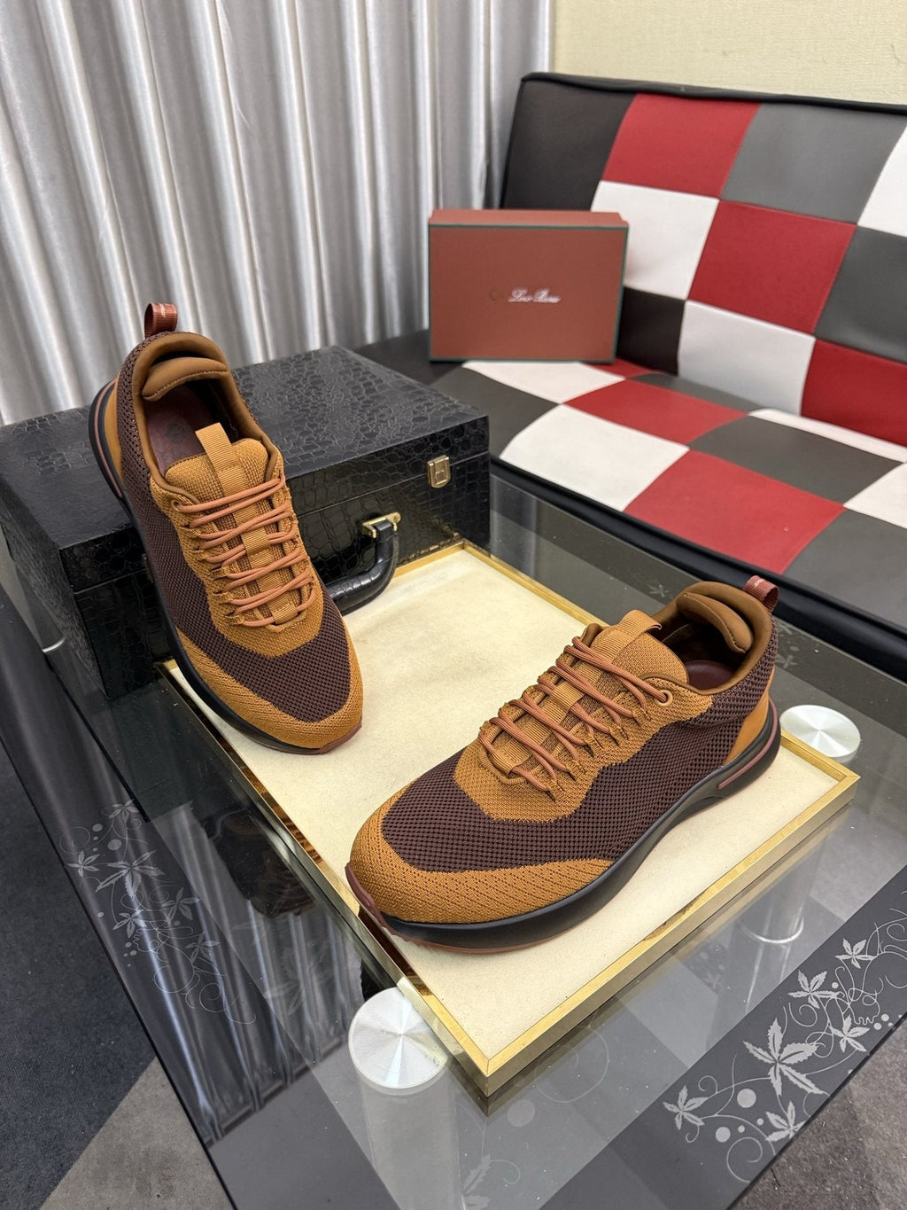 Two-Tone Low-Top Sneakers — front