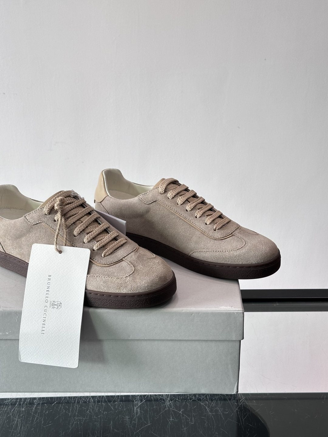 Brunello Cucinelli Lace-Up Low-Top Sneakers — back